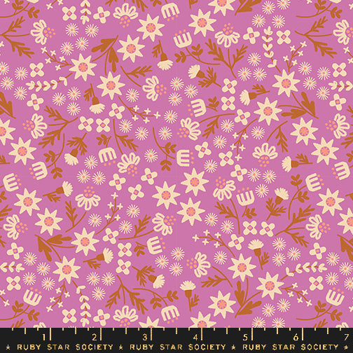 PREORDER Favorite Flowers || Inflorescense Heliotrope || Cotton Quilting Fabric