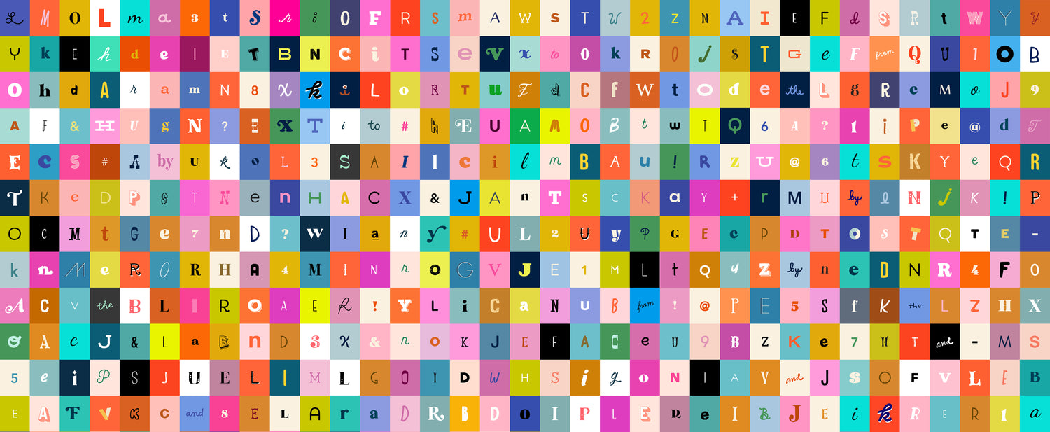 Selvedge Magic || Selvedge Letters Multi || Cotton Quilting Fabric (Full Repeat)