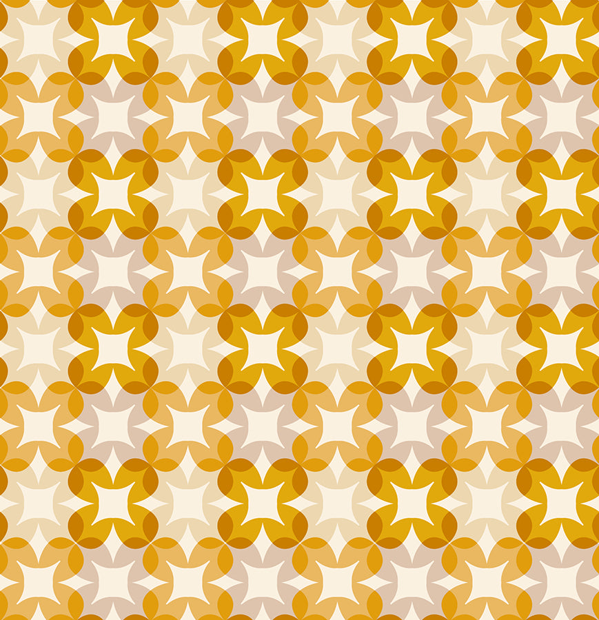 Woodland Park || Flower Plaid Goldenrod || Cotton Quilting Fabric