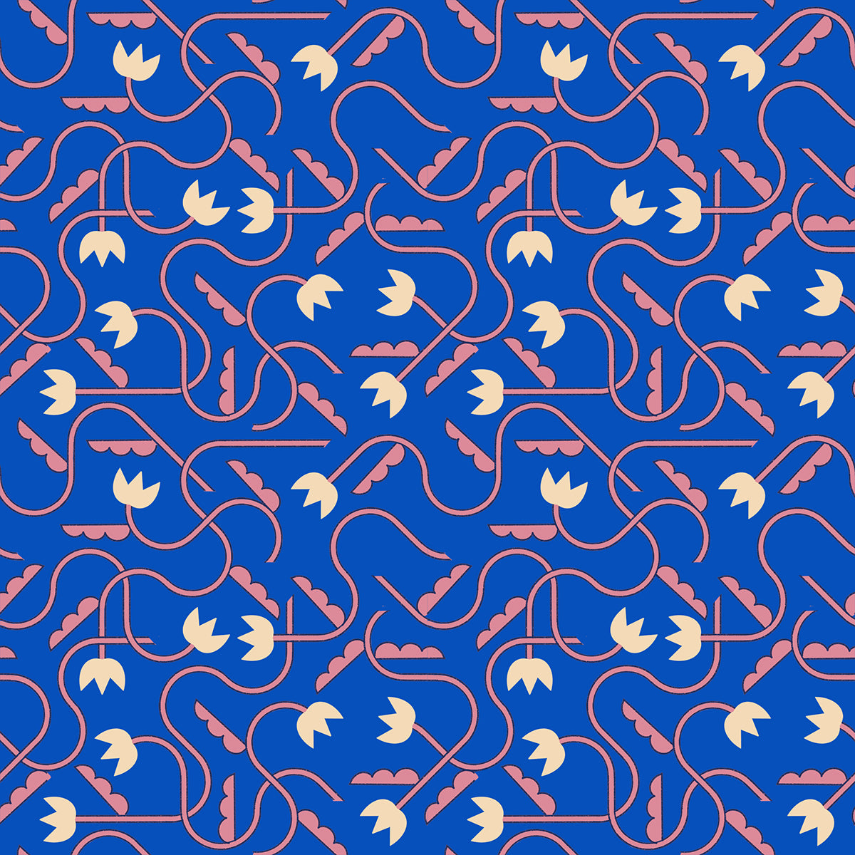 Woodland Park || That One Flower Print Blue Ribbon || Cotton Quilting Fabric
