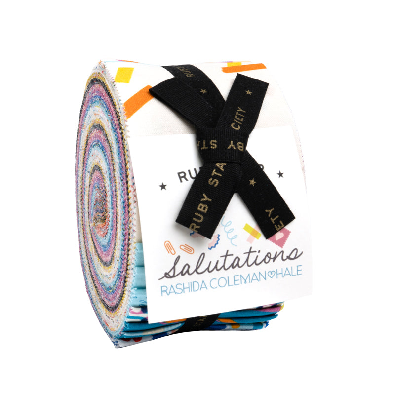 Salutations || 40 pc Jelly Roll || Cotton Quilting Fabric