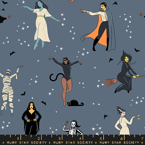 PREORDER GOOD SPIRITS || Hey Boo Ghostly (GLOW) || Cotton Quilting Fabric