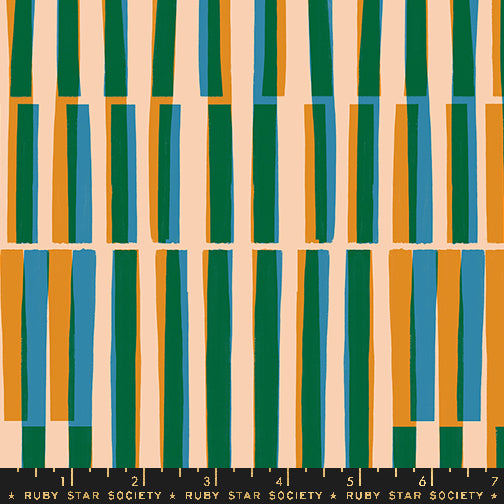 PREORDER Geometry || Ladders Turmeric || Cotton Quilting Fabric