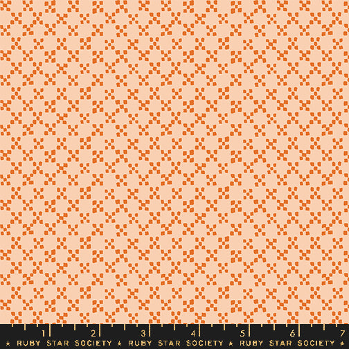 PREORDER Geometry || Tiles Creamsicle || Cotton Quilting Fabric