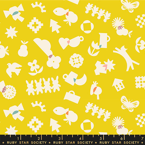 PREORDER Paper Cuts 2 || All Goods Starfruit || Cotton Quilting Fabric