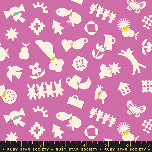 PREORDER Paper Cuts 2 || All Goods Heliotrope || Cotton Quilting Fabric