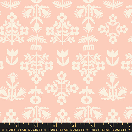 PREORDER Paper Cuts 2 || Fresh Cut Flowers Peach Puff || Cotton Quilting Fabric