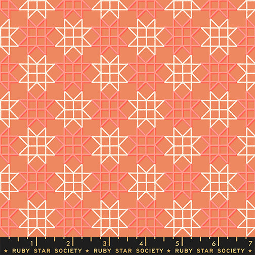 PREORDER Paper Cuts 2 || Paper Star Canyon (Neon) || Cotton Quilting Fabric