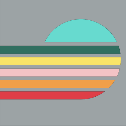 70's Sun Quilt Pattern KIT (Overcast)