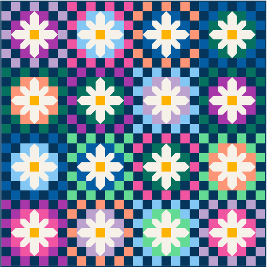 Retro Crochet Quilt Pattern KIT (Dusk)