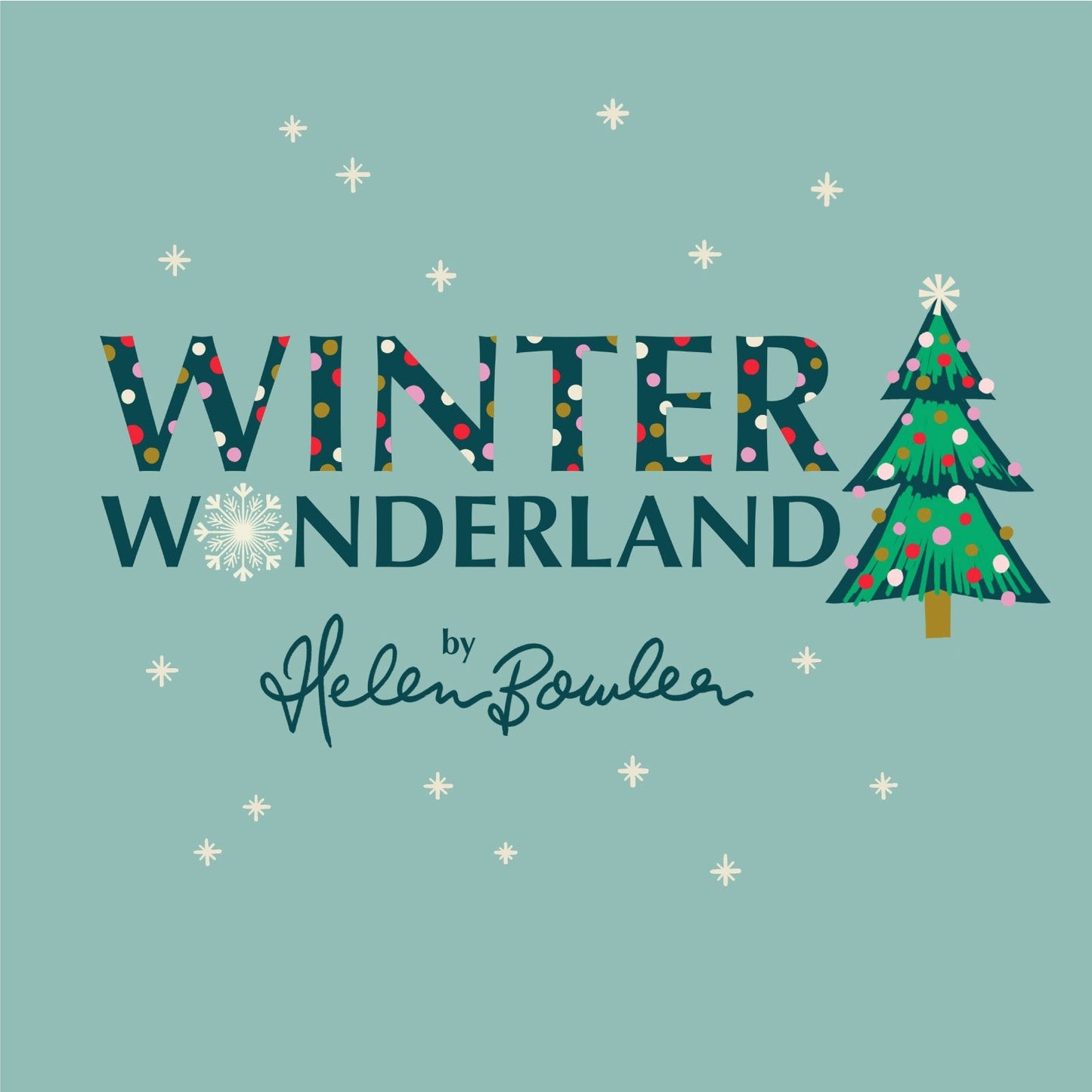 Winter Wonderland|| Winter Crackers || Organic Cotton Quilting Fabric || Half Yard