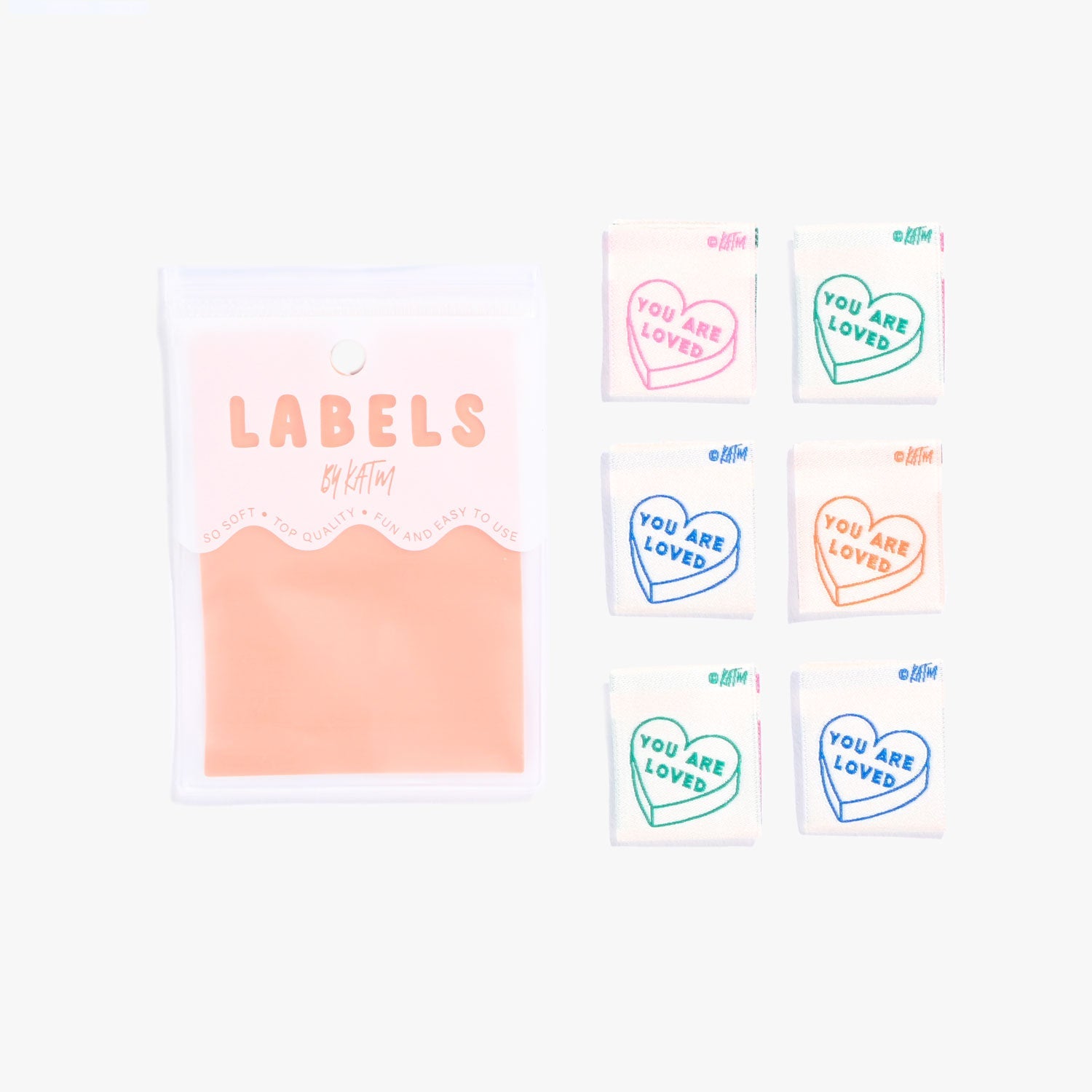 You Are Loved Woven Labels || 6 Pack || Kylie and the Machine