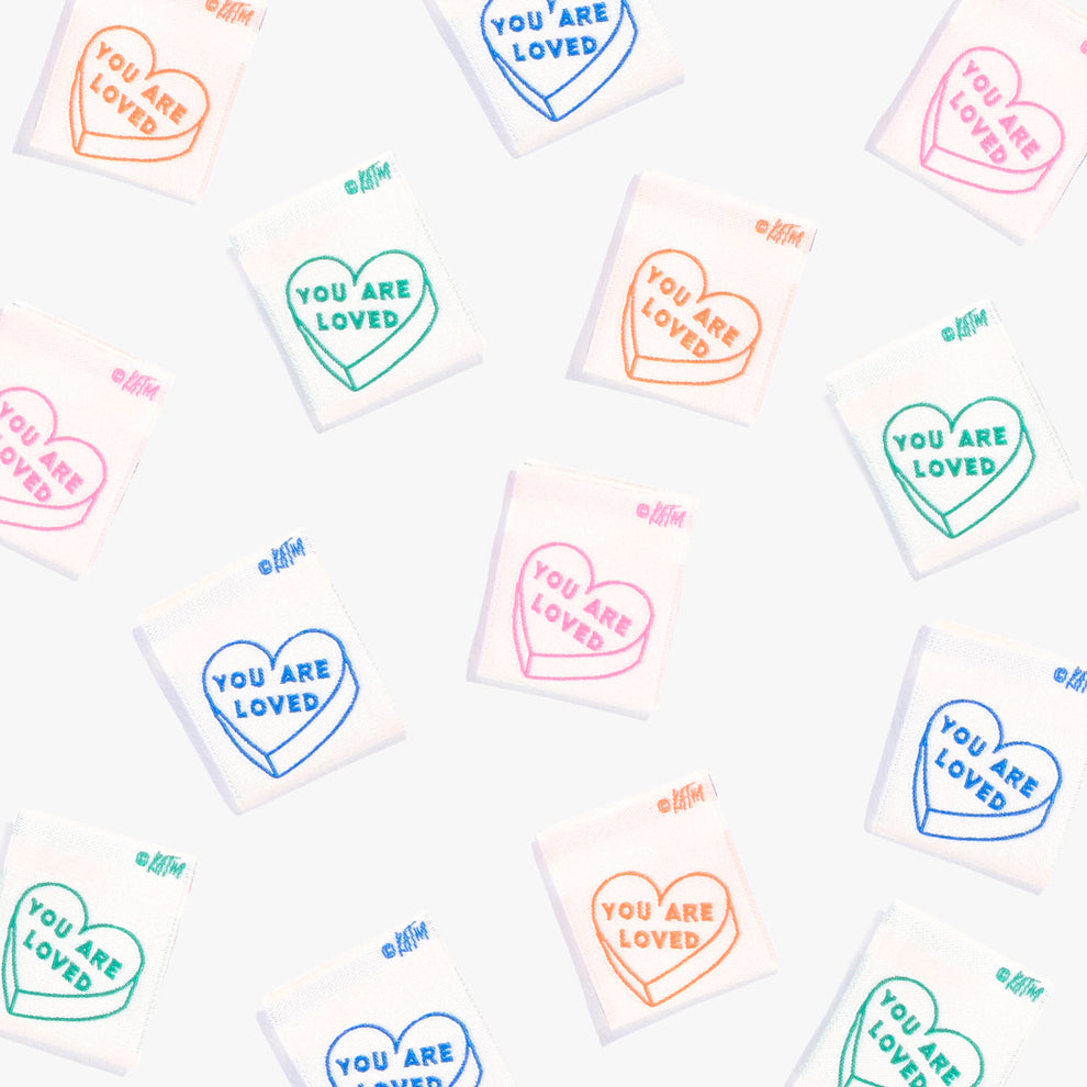 You Are Loved Woven Labels || 6 Pack || Kylie and the Machine