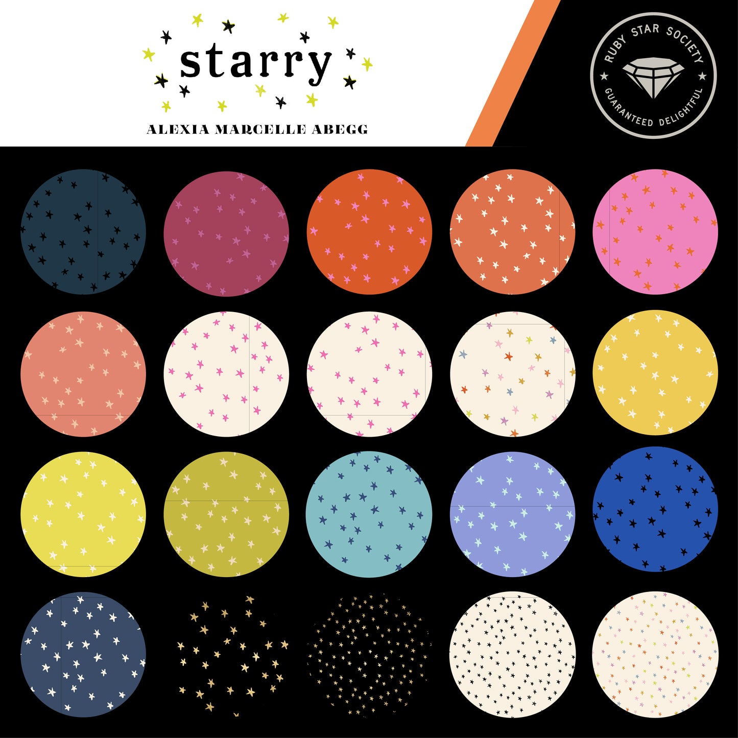 STARRY || 42 pc Layer Cake || Cotton Quilting Fabric