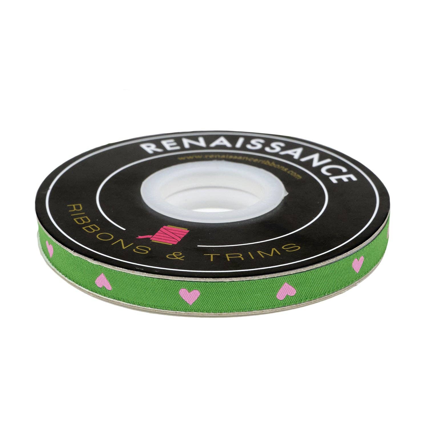 Hearts and Sparks - Hearts in Verdant - 3/8" width - by Melody Miller - BTY