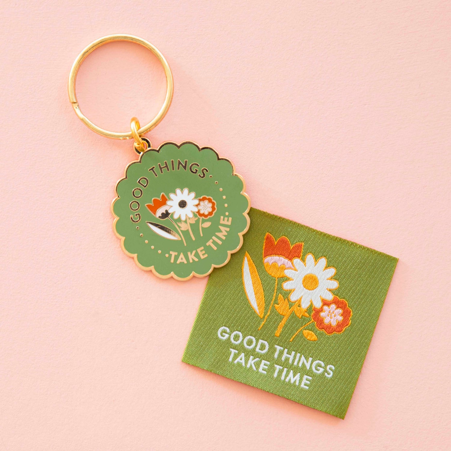 Good Things Take Time Keychain