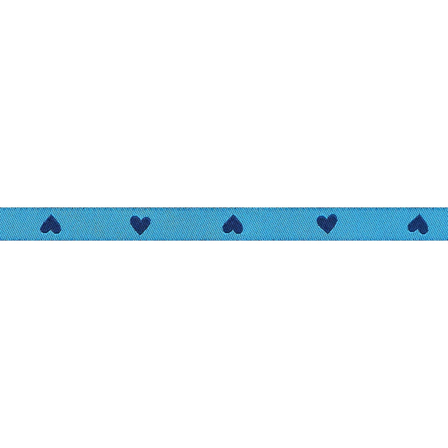 Hearts and Sparks - Hearts in Bright Blue - 3/8" width - by Melody Miller - BTY