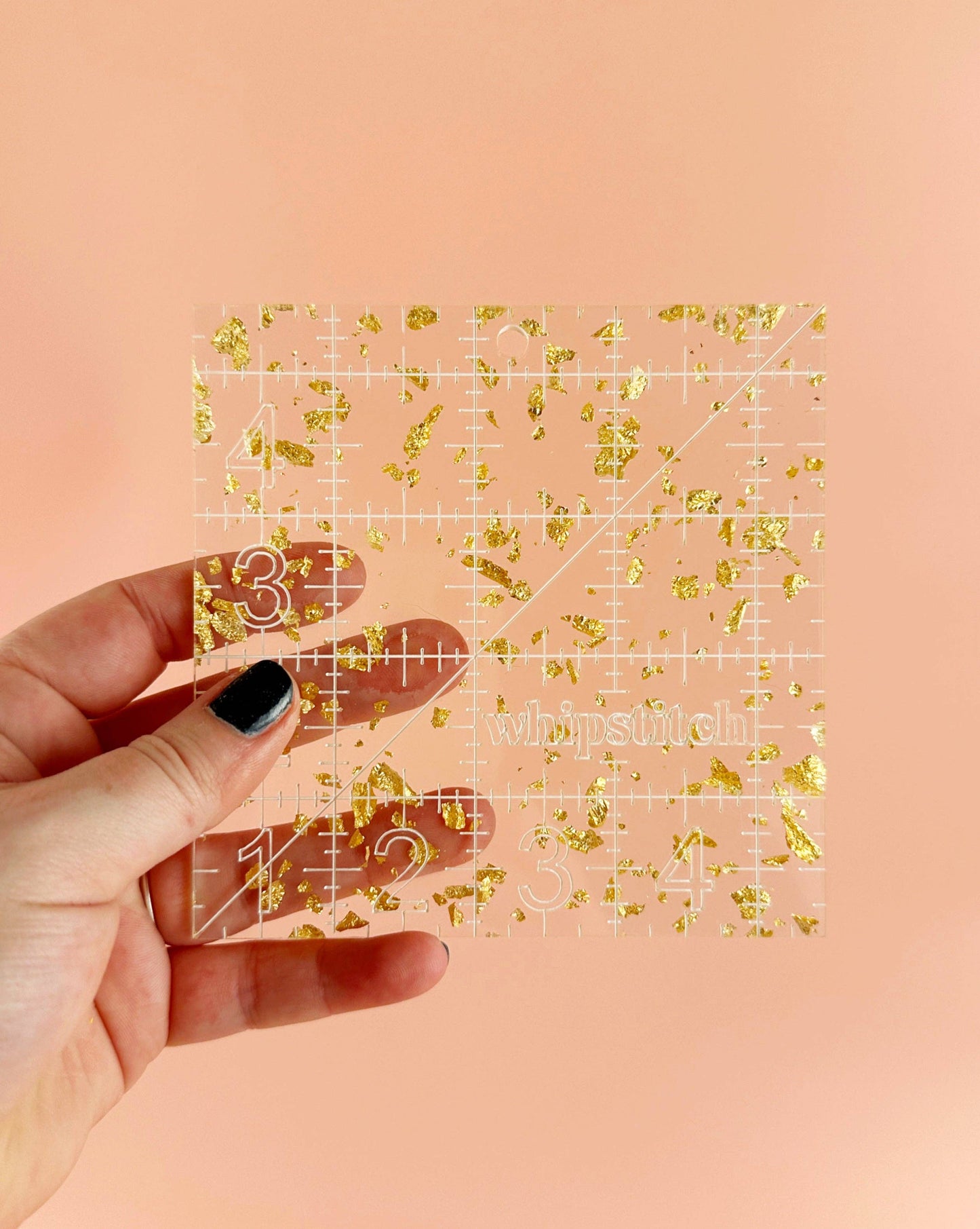 4.5 in Square Golden Quilting Ruler