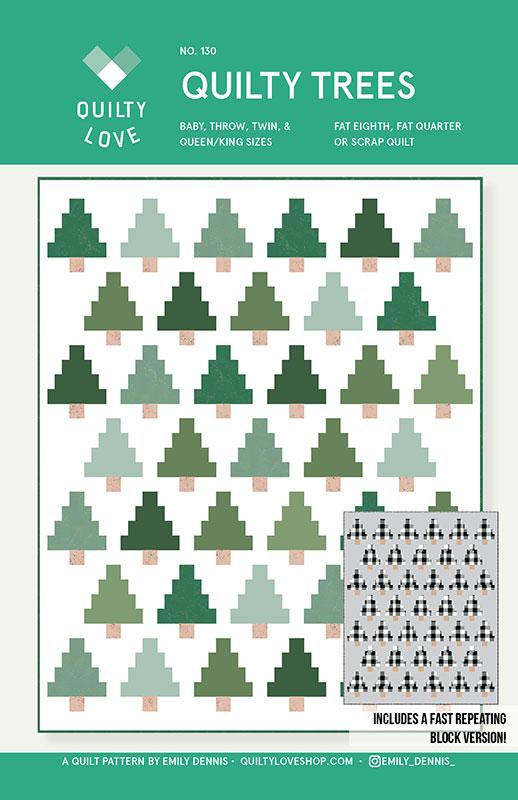 Quilty Trees Printed Quilt Pattern // Quilty Love