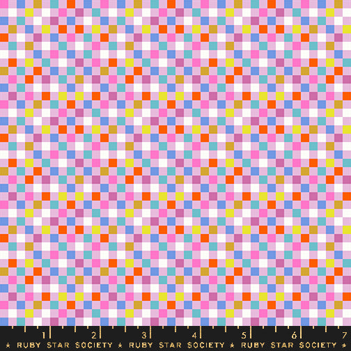 Washi Plus || Checkmate Macaron || Cotton Quilting Fabric
