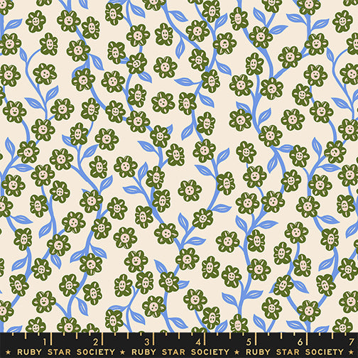 PREORDER Hello Alice || Chatty Garden Shell || Cotton Quilting Fabric