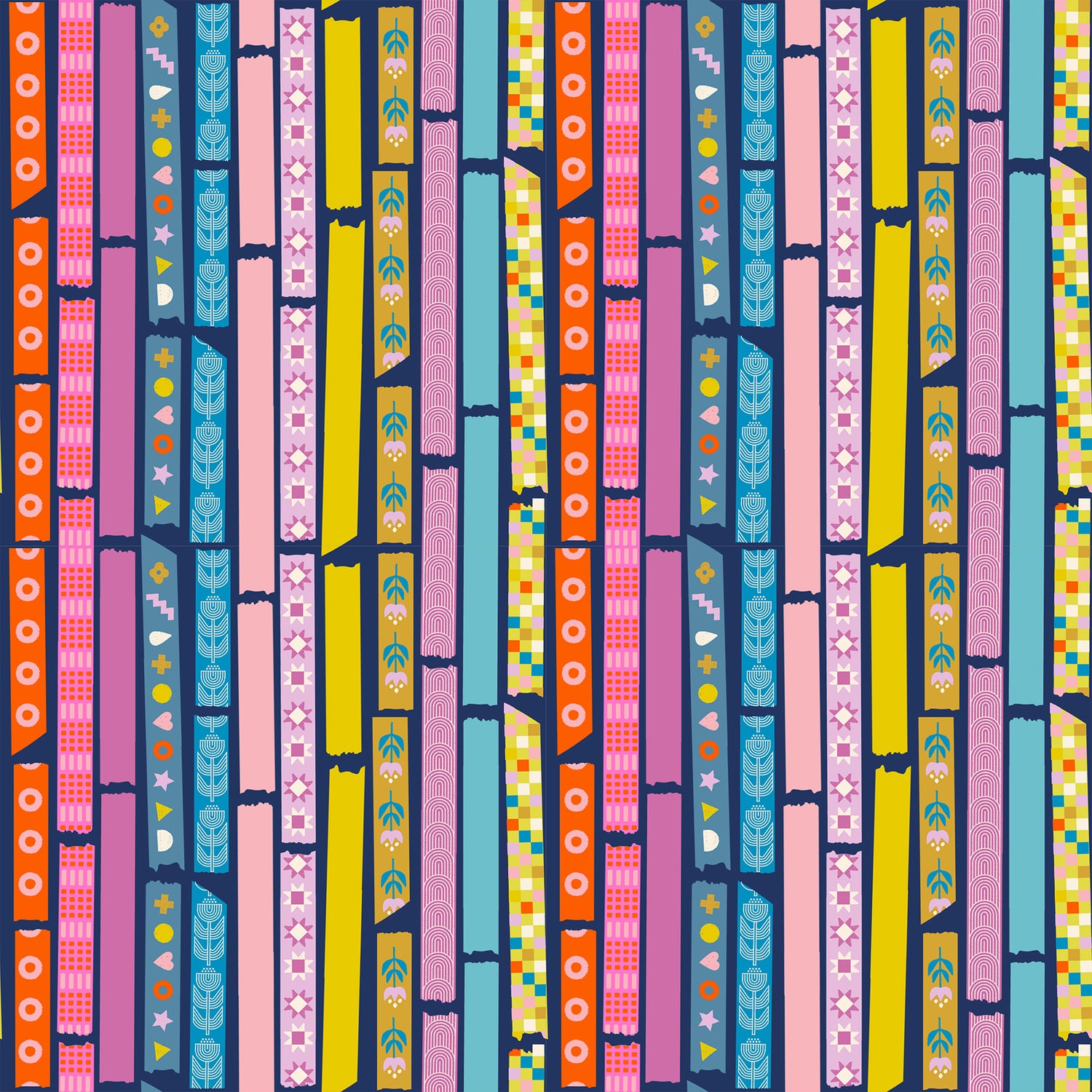Washi Plus || Yay It's Tape Bluebell || Cotton Quilting Fabric
