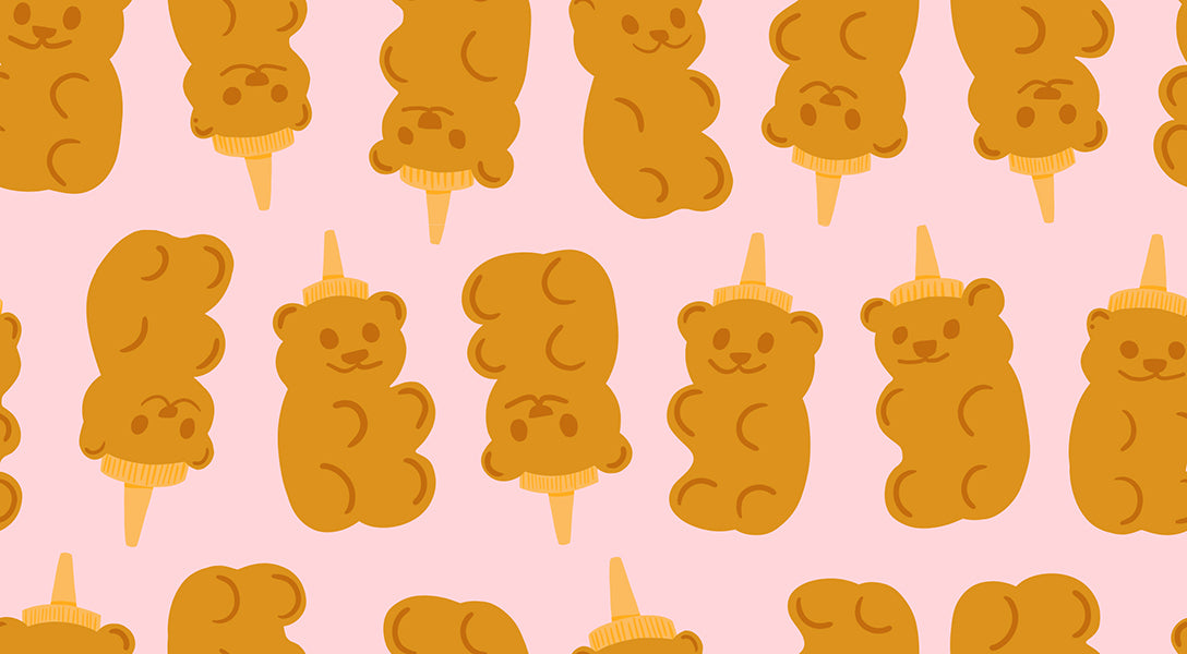 PREORDER Egg and Friends || Honey Bears Cotton Candy Pink || Cotton Quilting Fabric