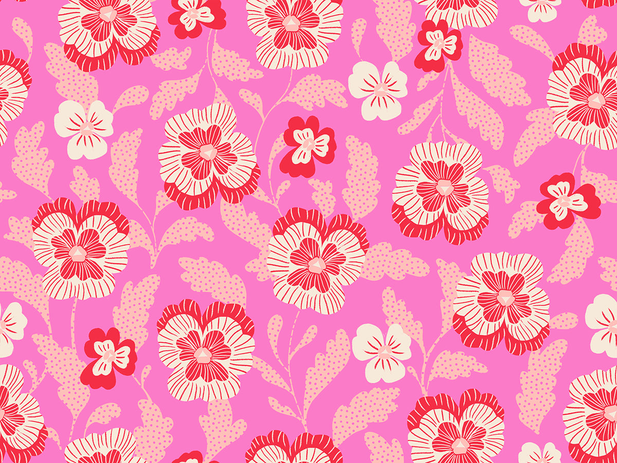 PREORDER Hello Alice || Violets Lipstick || Cotton Quilting Fabric