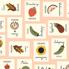 Homestead Haven || Seed Packets || Organic Cotton Quilting Fabric