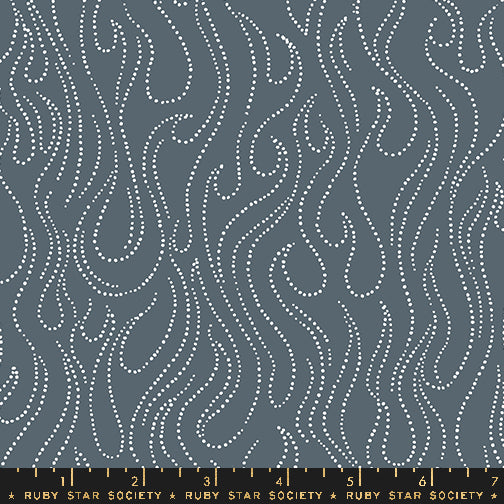 TEDDY AND THE BEARS || Flames Ghostly || Cotton Quilting Fabric || Half Yard