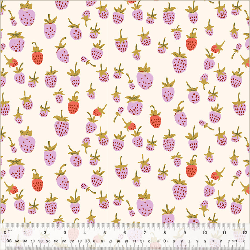 Heather Ross Basics || Strawberries || Cotton Quilting Fabric