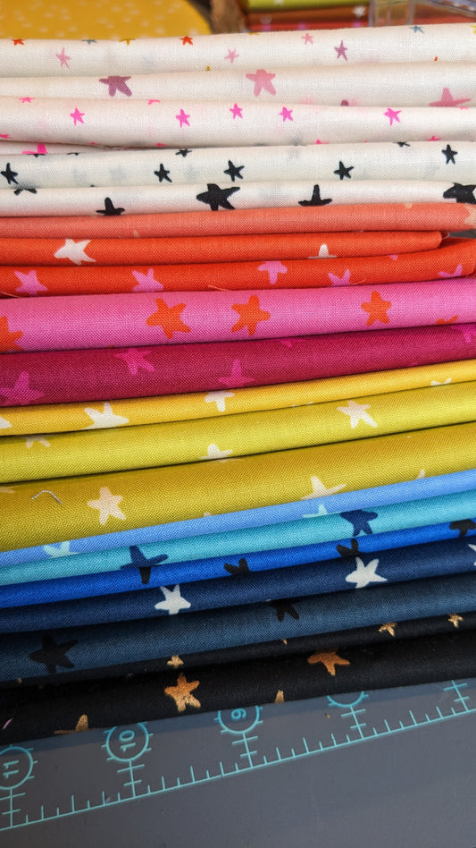 Starry || 22 pc Fat Quarter Bundle || Cotton Quilting Fabric