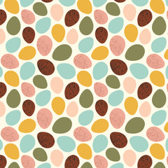 Homestead Haven || Rainbow Eggs Ivory || Organic Cotton Quilting Fabric