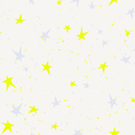 Snow Flowers- Kira Kira Boshi White Neon Fabric