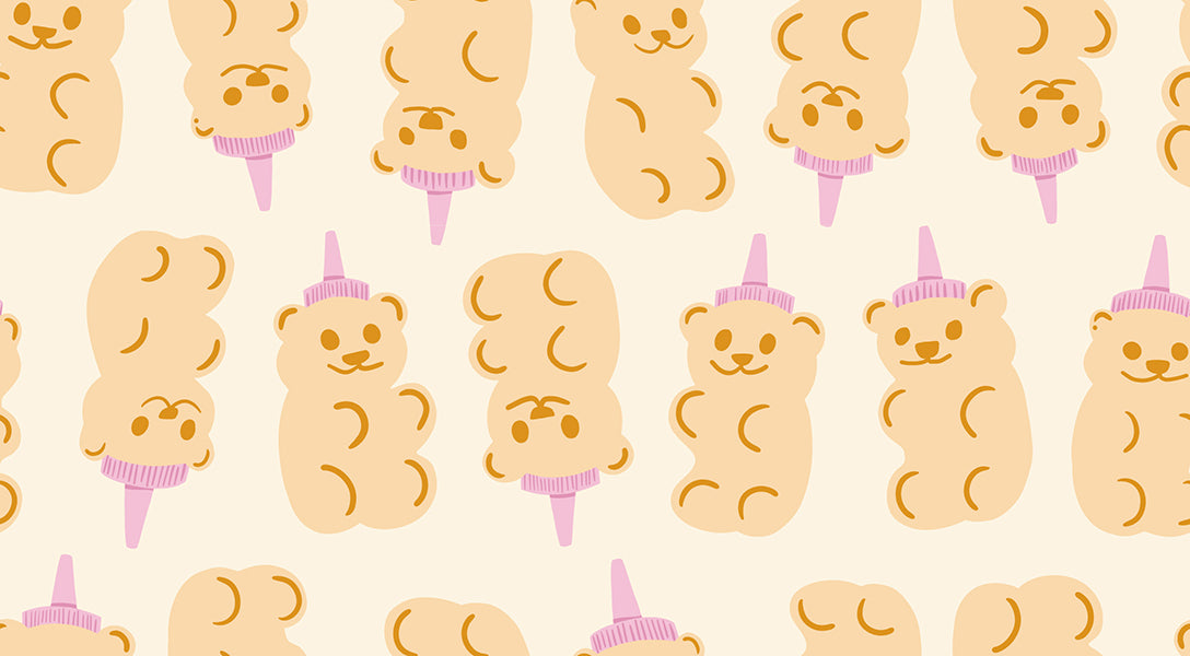 PREORDER Egg and Friends || Honey Bear Natural || Cotton Quilting Fabric