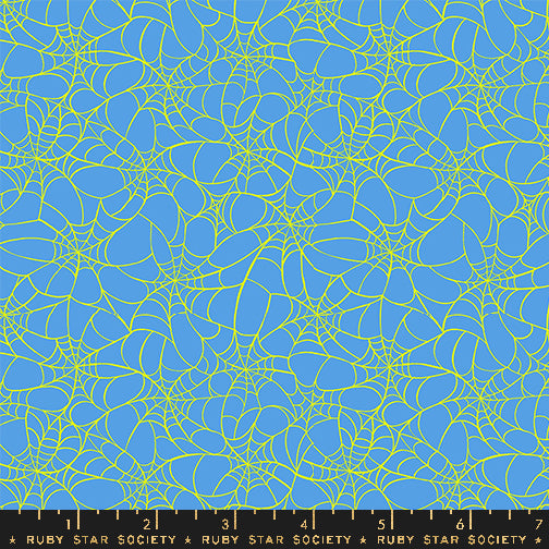 Glow Garden || Tangled Web Lindley Blue || Cotton Quilting Fabric
