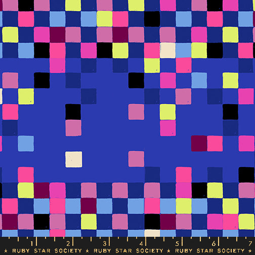 Glow Garden || Pixels Blacklight || Cotton Quilting Fabric