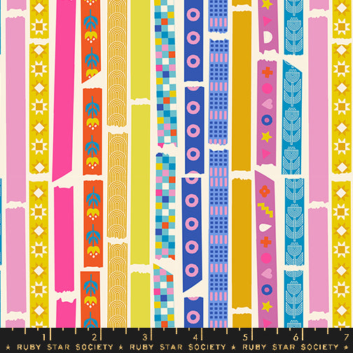Washi Plus || Yay It's Tape Natural || Cotton Quilting Fabric