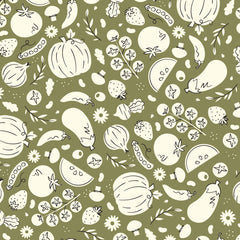 Homestead Haven || Freshly Picked Green || Organic Cotton Quilting Fabric