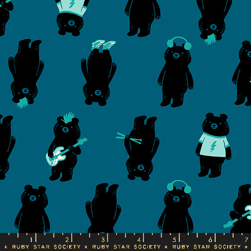 PREORDER TEDDY AND THE BEARS || The Band Thunder || Cotton Quilting Fabric