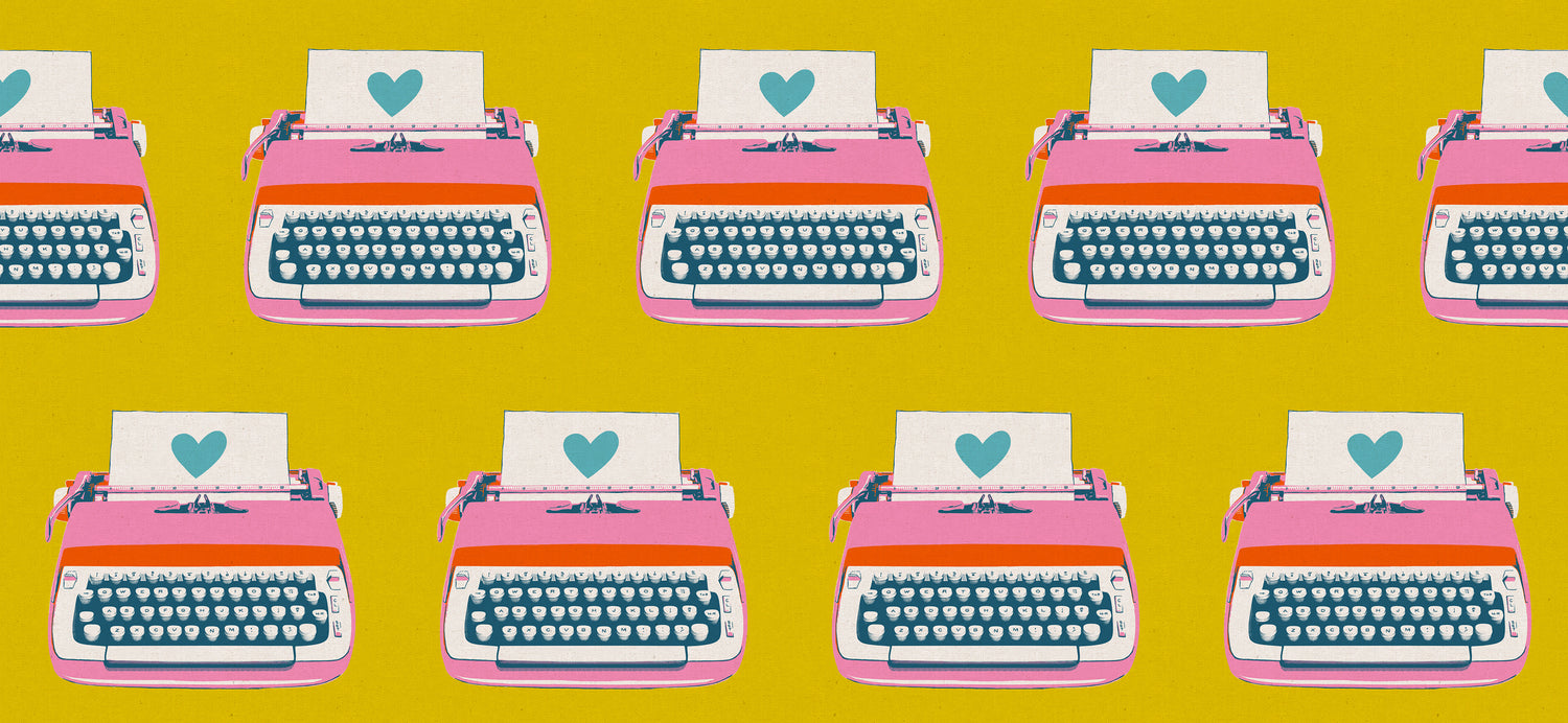 Best Day Ever || Typewriters Golden Hour || Cotton Linen Canvas Half Yard