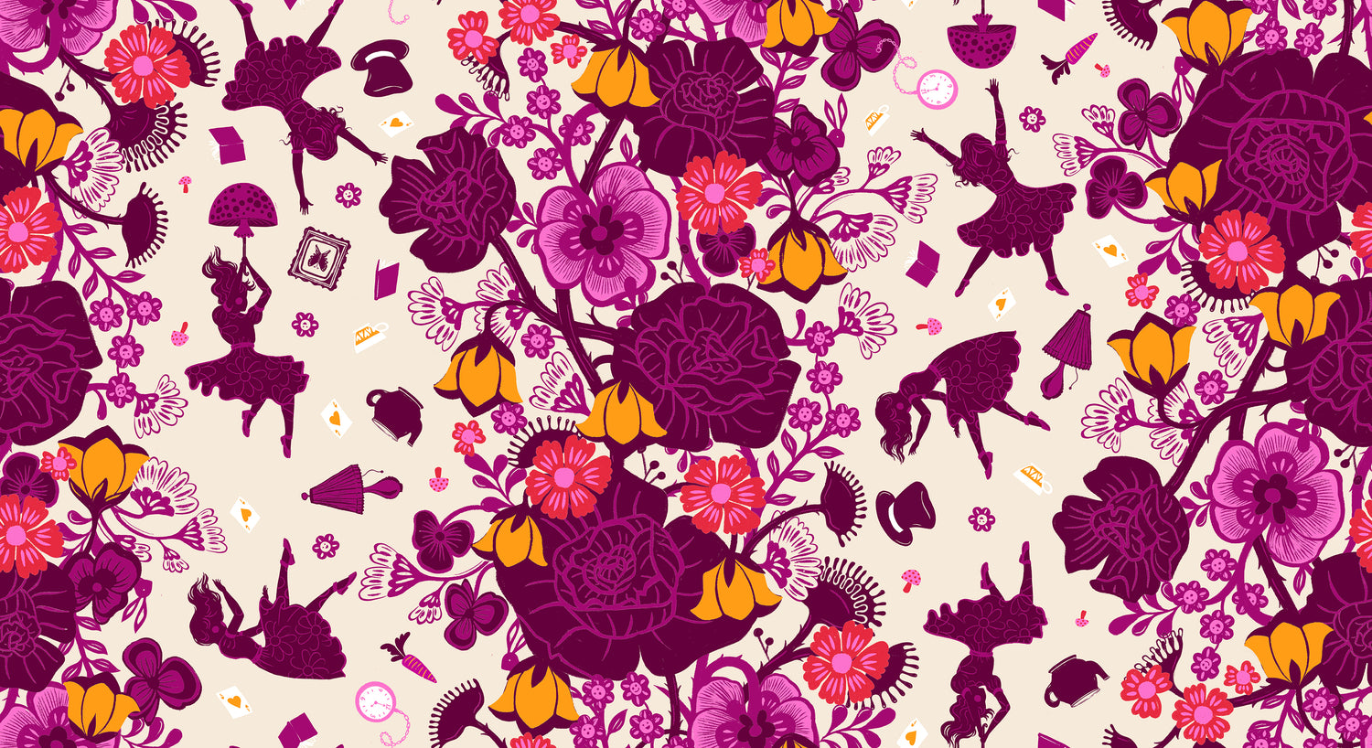 PREORDER Hello Alice || Rabbit Hole Shell || Cotton Quilting Fabric