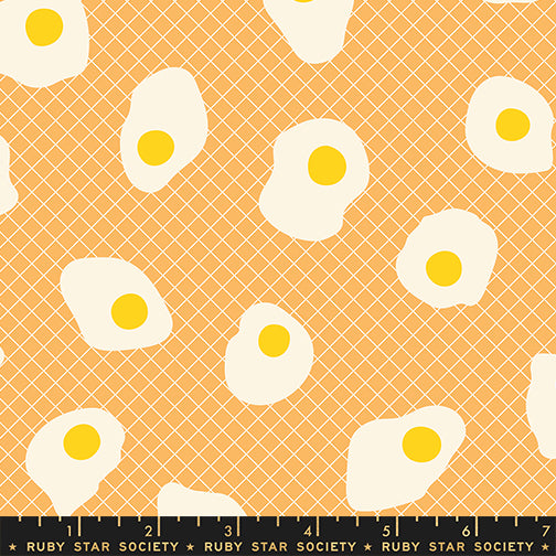 PREORDER Egg and Friends || Fried Eggs Cantaloupe || Cotton Quilting Fabric