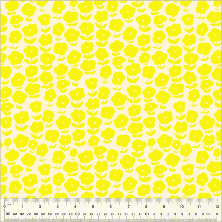 Ruby + Bee Blenders || Puffy Daisy Vanilla Custard || Cotton Quilting Fabric