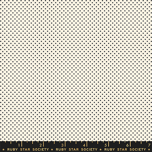 PREORDER Catnap || Mini Dot Black on Natural || Cotton Quilting Fabric