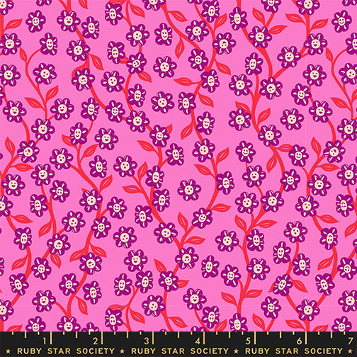 PREORDER Hello Alice || Chatty Garden Lipstick || Cotton Quilting Fabric