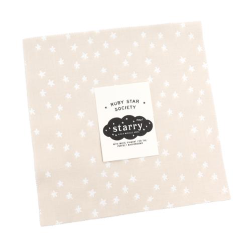 Preorder STARRY ’25 || 42 pc White on Natural Layer Cake || Cotton Quilting Fabric