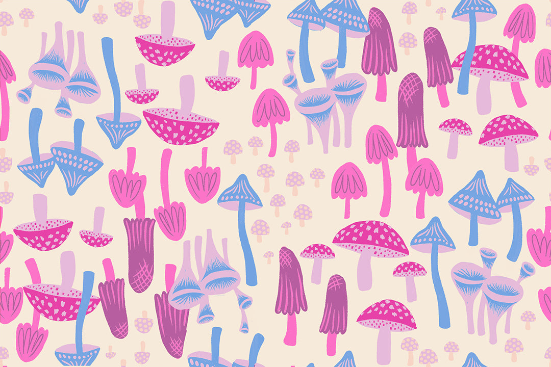 PREORDER Hello Alice || Mushroom Land Shell || Cotton Quilting Fabric