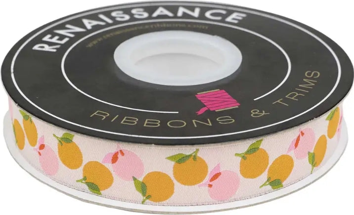 Designer Renaissance Ribbons: Best Day Oranges in Natural 7/8" BTY