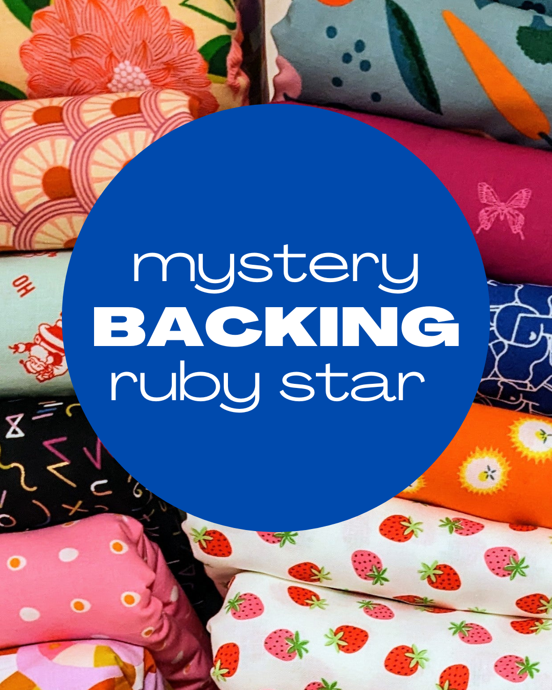 Mystery Ruby Star Society Backing || Cotton Quilting Fabric 5-Yard Backing